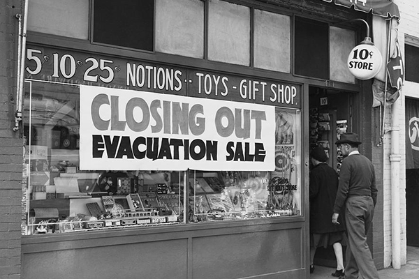 Evacuation - sale sign